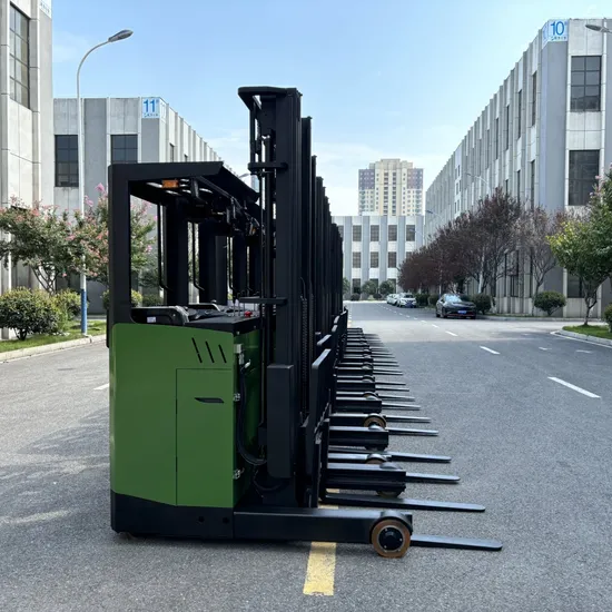 Narrow Aisle Full Reach Electric Forklift 1500kg 2000kg 1.5 Ton 2 Ton Stand Type Reach Truck with 5m 6m Lifting Height 